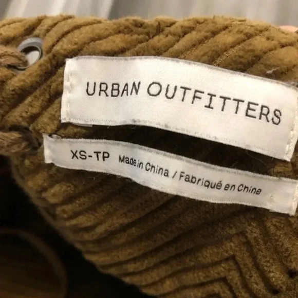 URBAN OUTFITTERS KENSIE CORDUROY LACED BACK MINI DRESS SZ XS - Picture 5 of 9